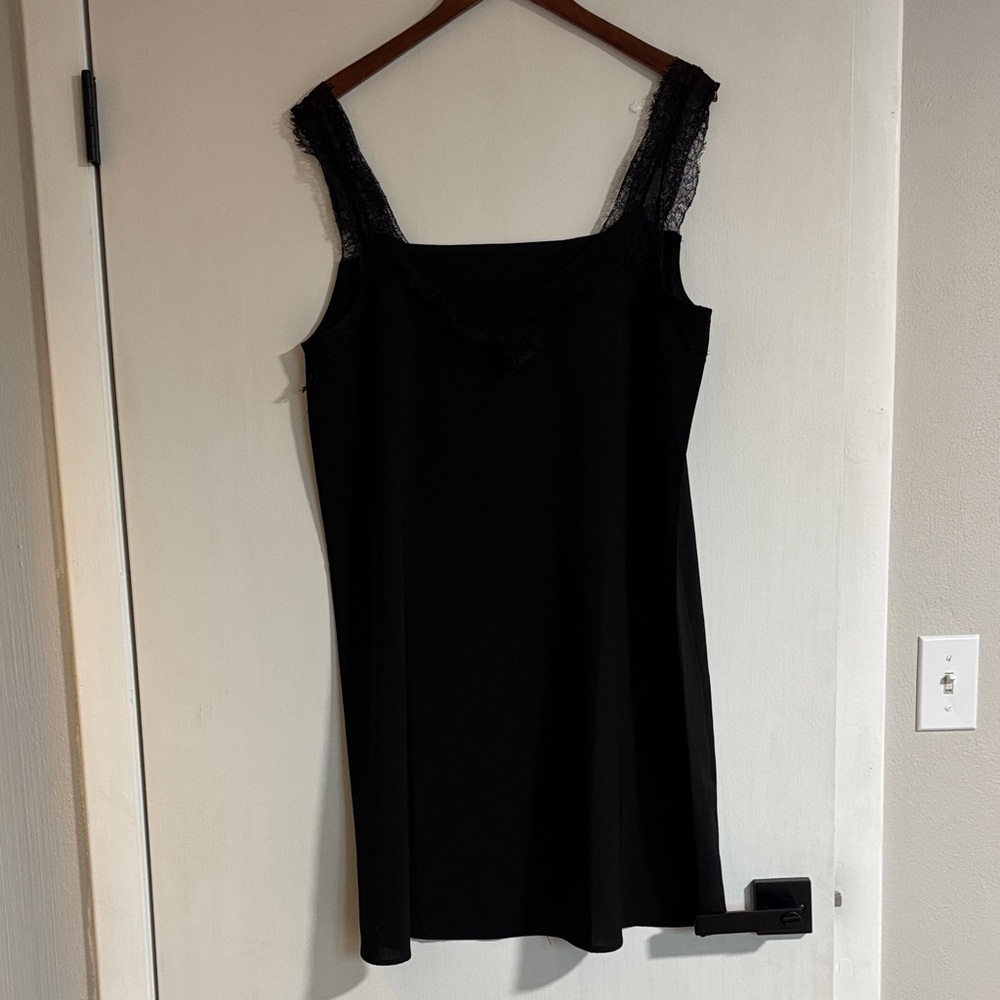 Black Lace Strap Dress